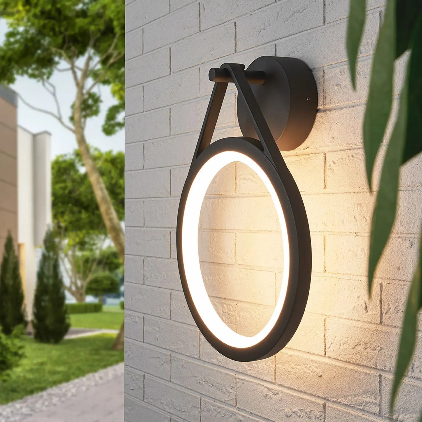 LED lauko sieninis šviestuvas Mirco, žiedo formos, IP65