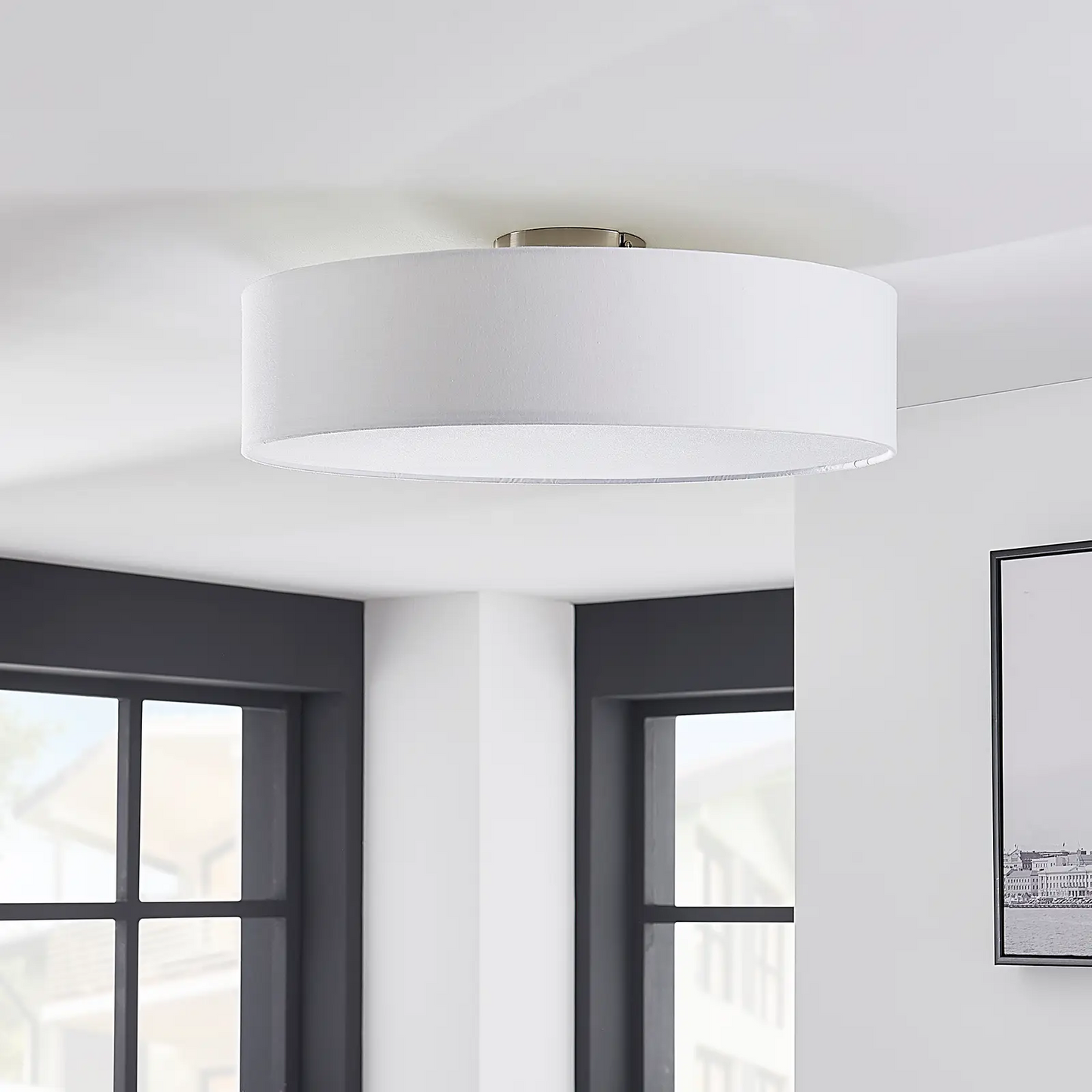 Lubinis šviestuvas Sebatin su E27 LED, 50 cm, baltas