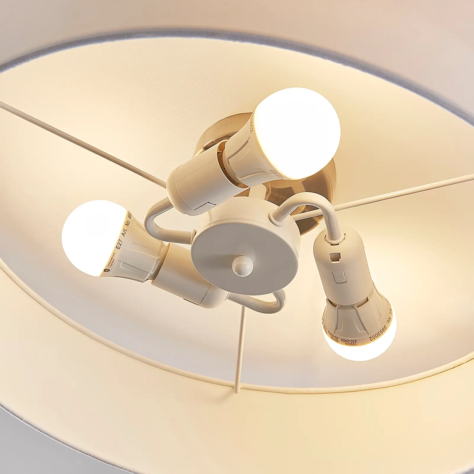 Lubinis šviestuvas Sebatin su E27 LED, 50 cm, baltas