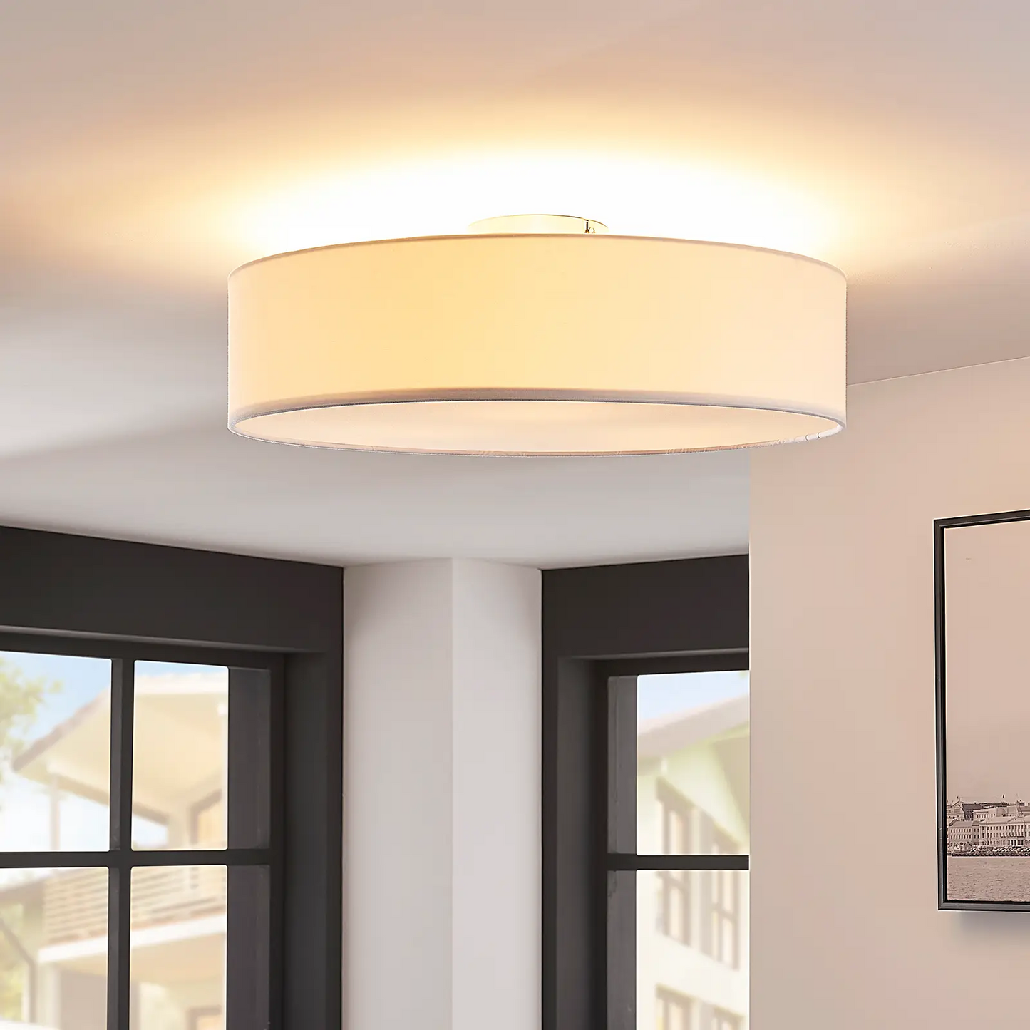 Lubinis šviestuvas Sebatin su E27 LED, 50 cm, baltas