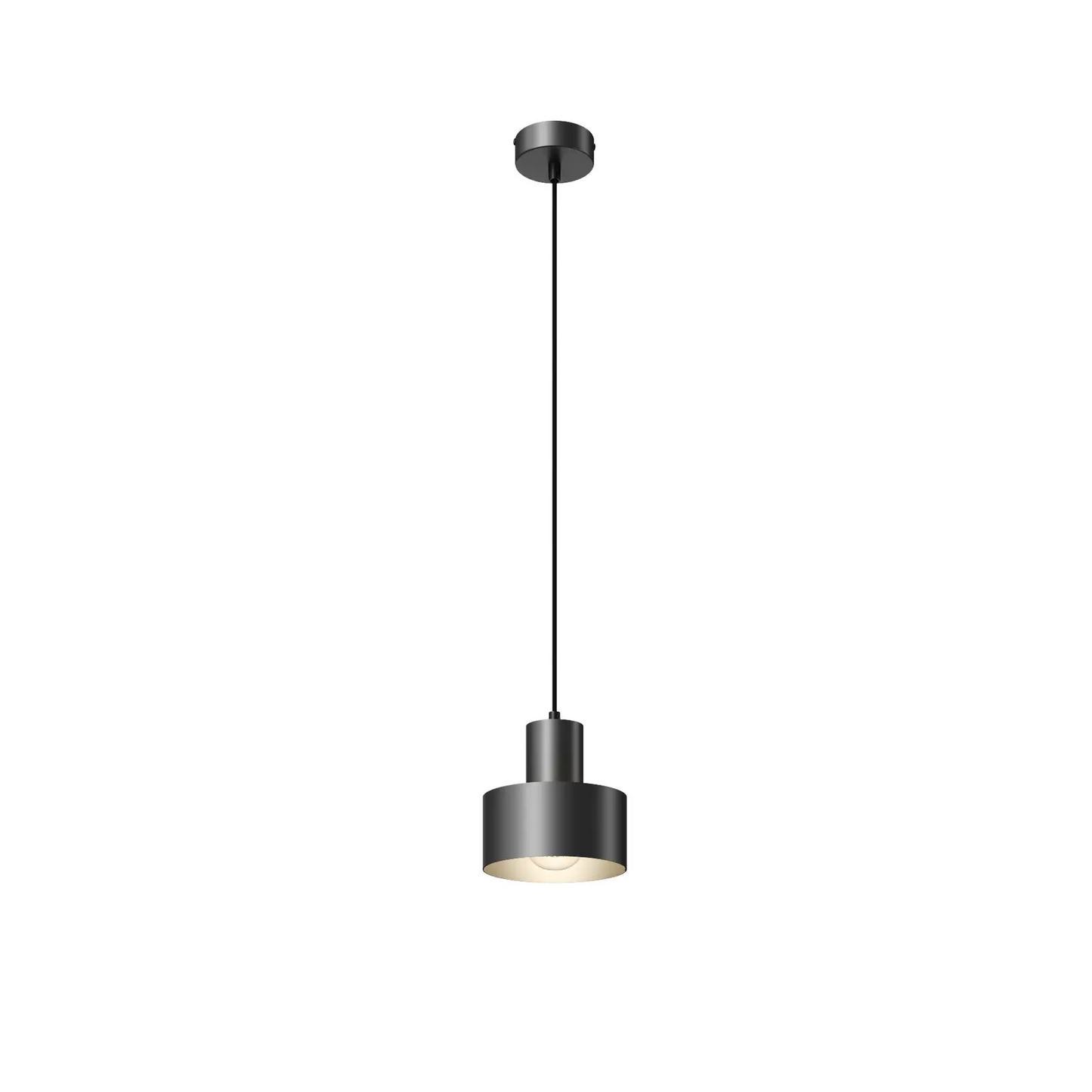 Rif metalinis pakabinamas šviestuvas, juodas, Ø 15 cm