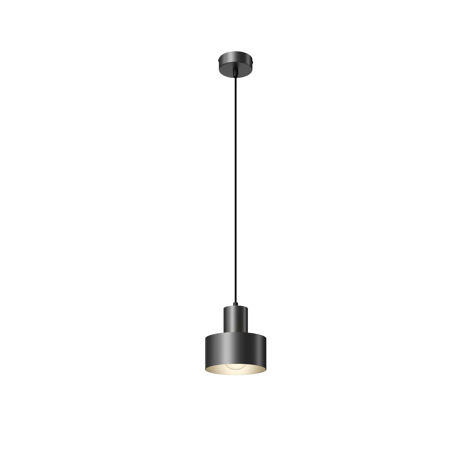 Rif metalinis pakabinamas šviestuvas, juodas, Ø 15 cm
