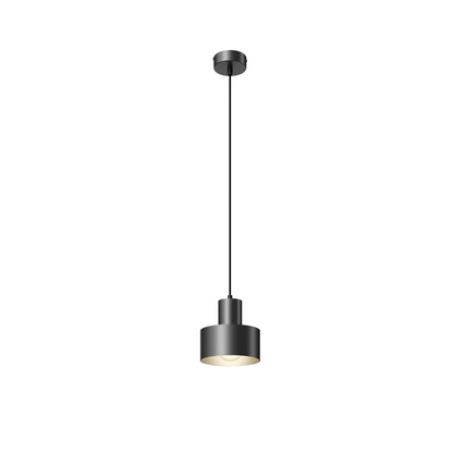 Rif metalinis pakabinamas šviestuvas, juodas, Ø 15 cm