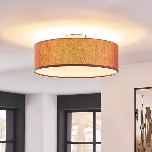 Lubinis šviestuvas Sebatin, 40 cm, šviesiai ruda