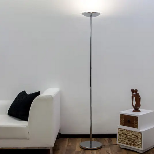 Puikus chromuotas LED aukštyn šviestuvas Malea