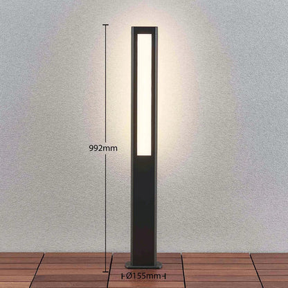 Mhairi LED tako šviestuvas, kvadratinis, tamsiai pilkas, 100 cm