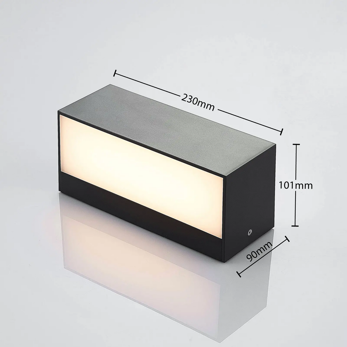 LED lauko sieninis šviestuvas Nienke, IP65, 23 cm