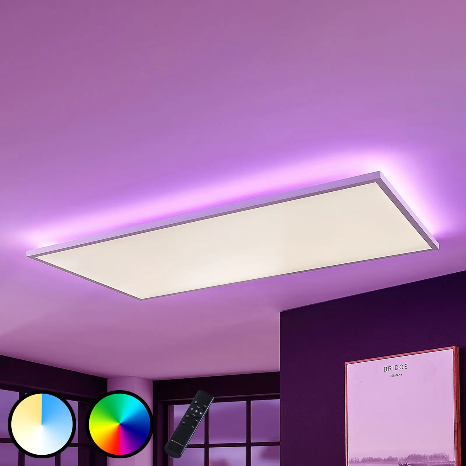 LED skydelis Brenda CCT nuotolinio valdymo pultas 59,5 x 119,5 cm