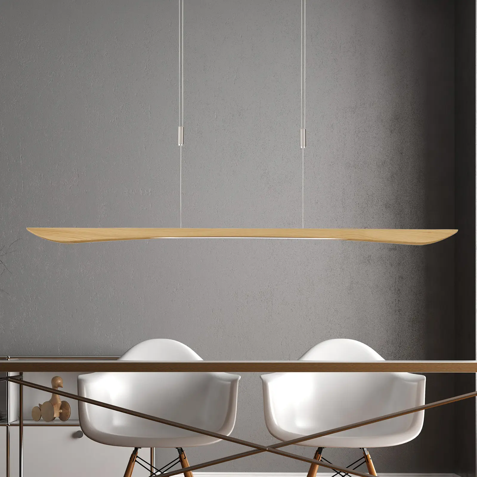 Rothfels Hiba LED pakabinamas šviestuvas, natūralaus ąžuolo, 148 cm