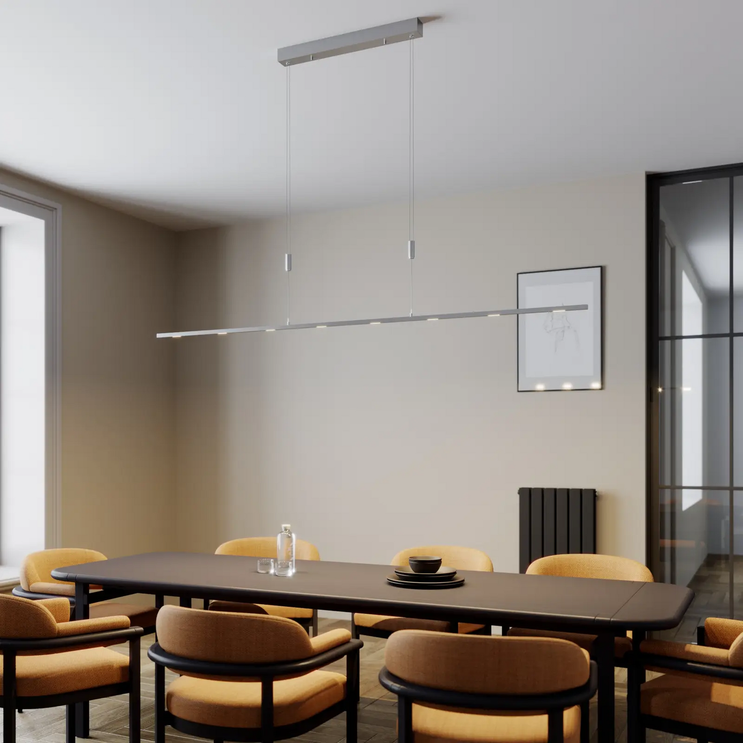 Arnik LED pakabinamas valgomojo šviestuvas, reguliuojamas, 180 cm