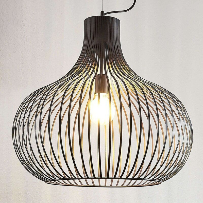 Lindby Frances pakabinamas šviestuvas, rudas, 1 lemputė, Ø 60 cm