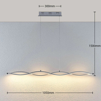 Roan LED linijinis pakabinamas šviestuvas, banguotas