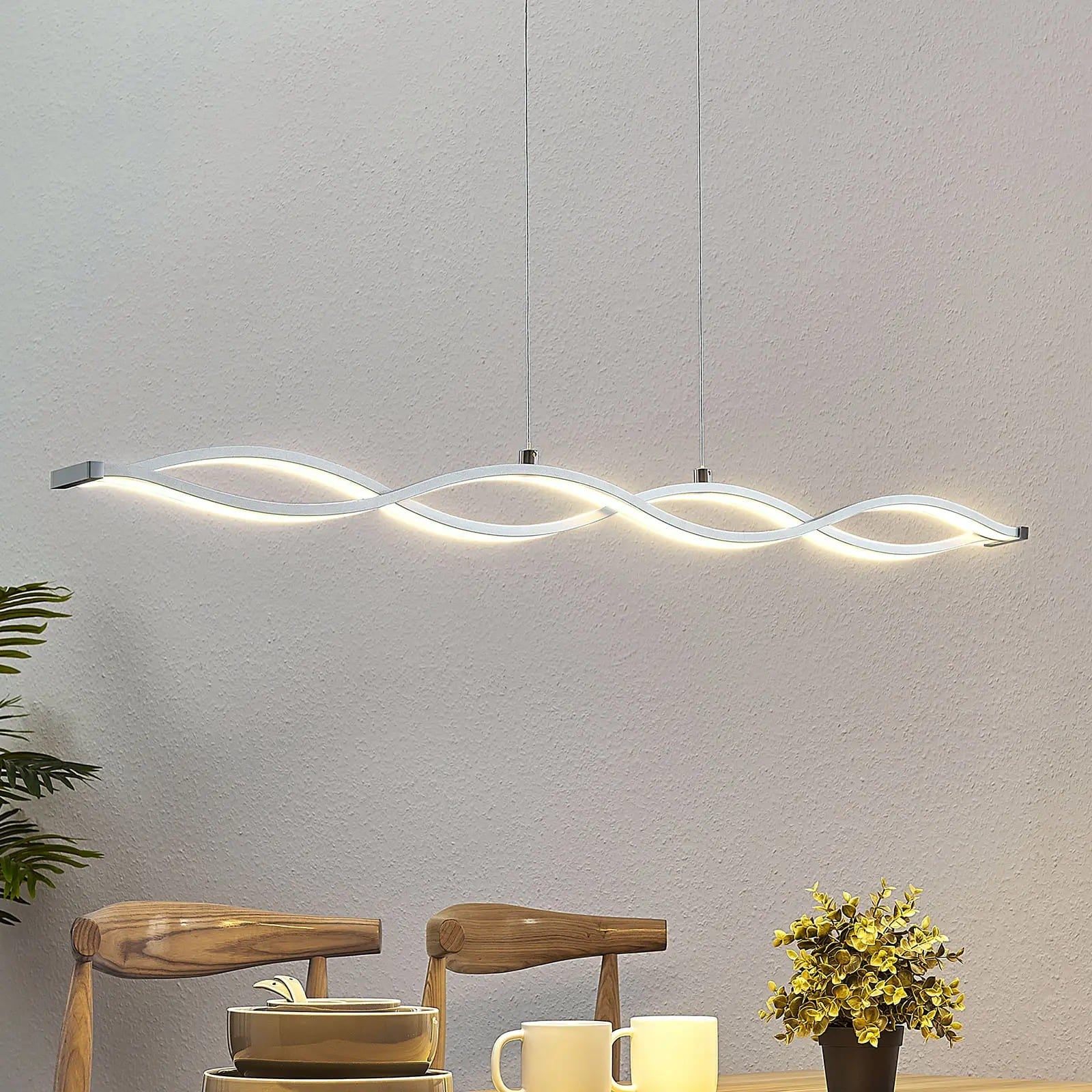 Roan LED linijinis pakabinamas šviestuvas, banguotas
