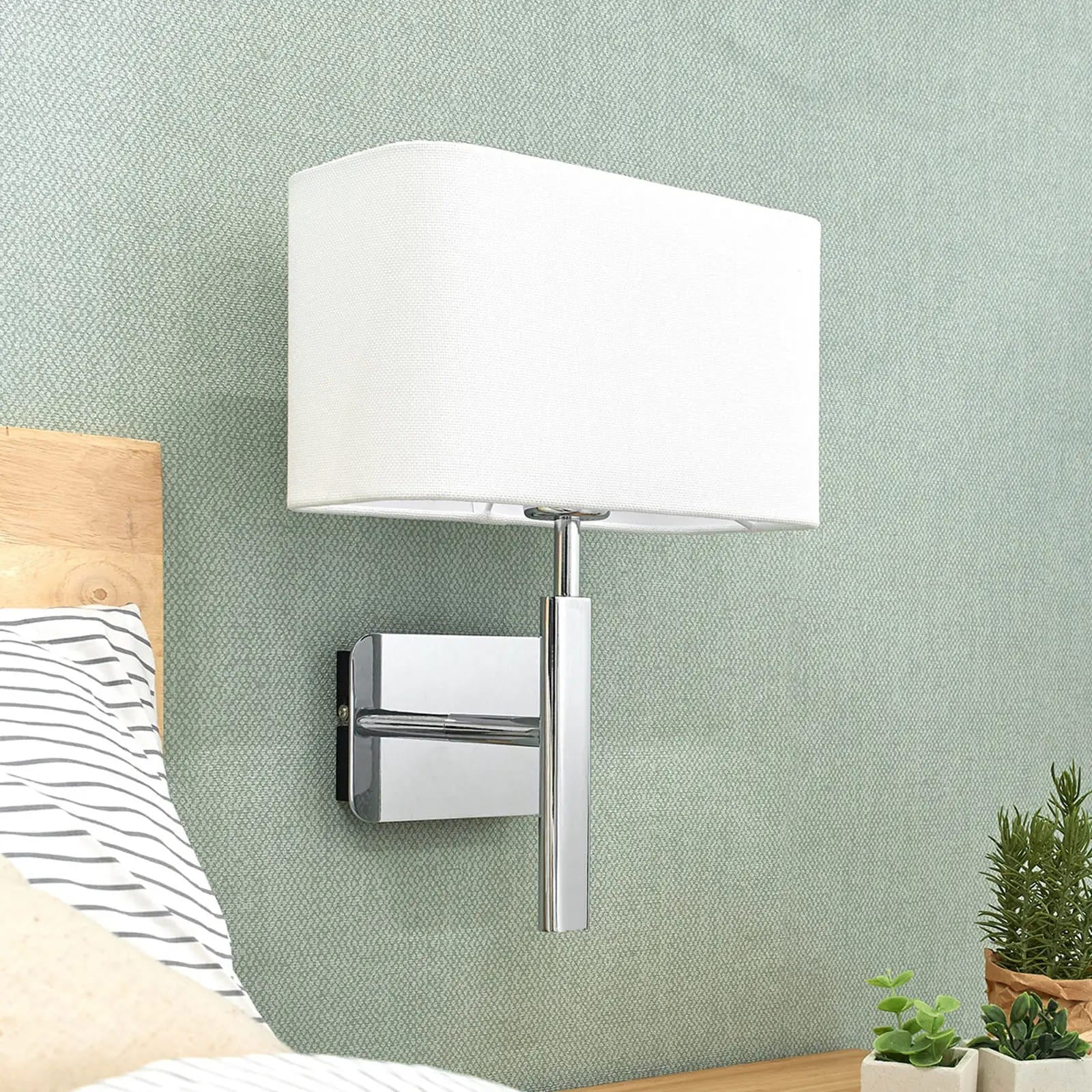 Jettka sieninis šviestuvas su tekstiliniu gaubtu ir jungikliu