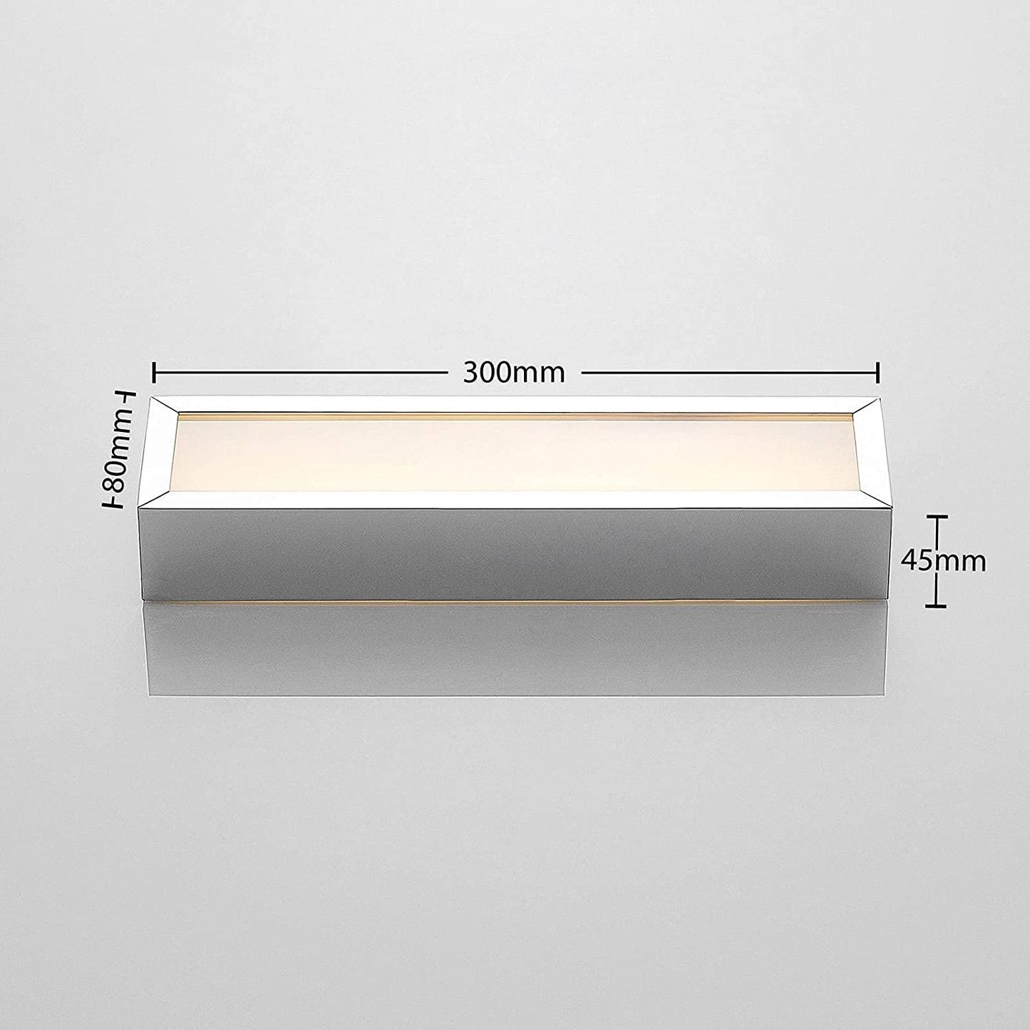 Lindby Layan LED sieninis vonios šviestuvas, chromas, 30 cm