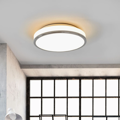 Apvalus LED lubinis šviestuvas Lyss su chromuotu apvadu, IP44