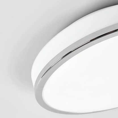 Apvalus LED lubinis šviestuvas Lyss su chromuotu apvadu, IP44