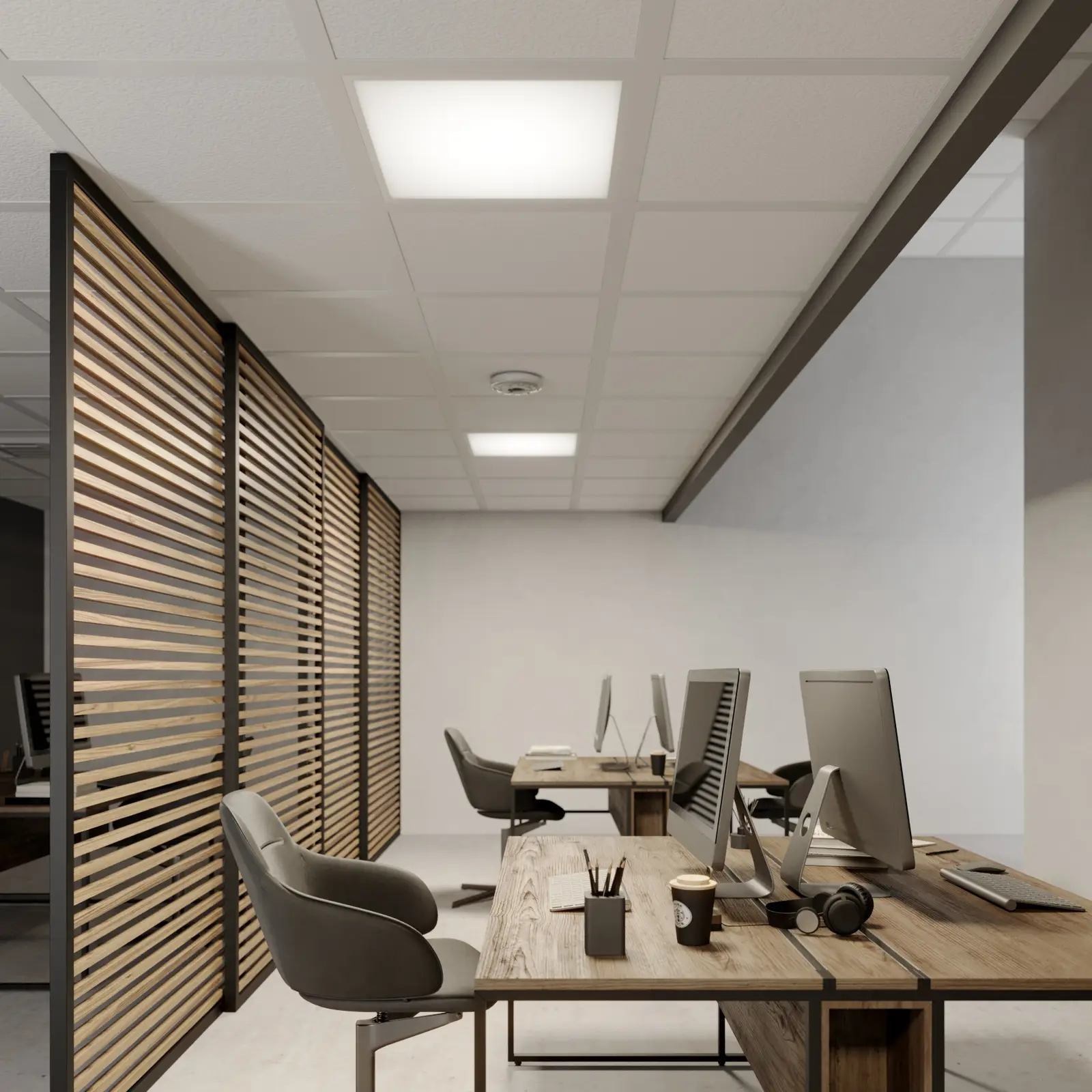 Šviesus LED skydelis Vinas, 62 cm