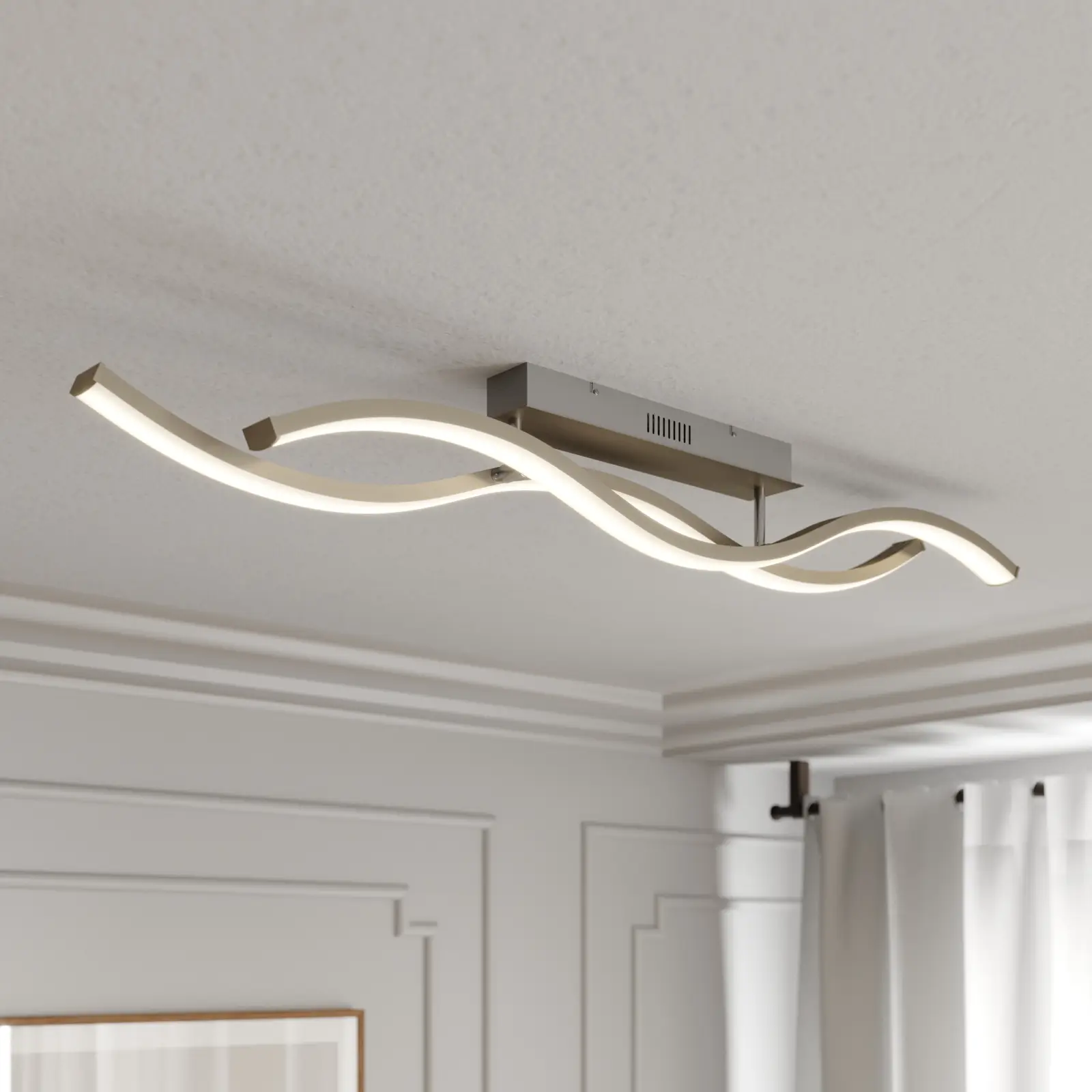 Lucande Mairia LED lubinis šviestuvas, banguotas