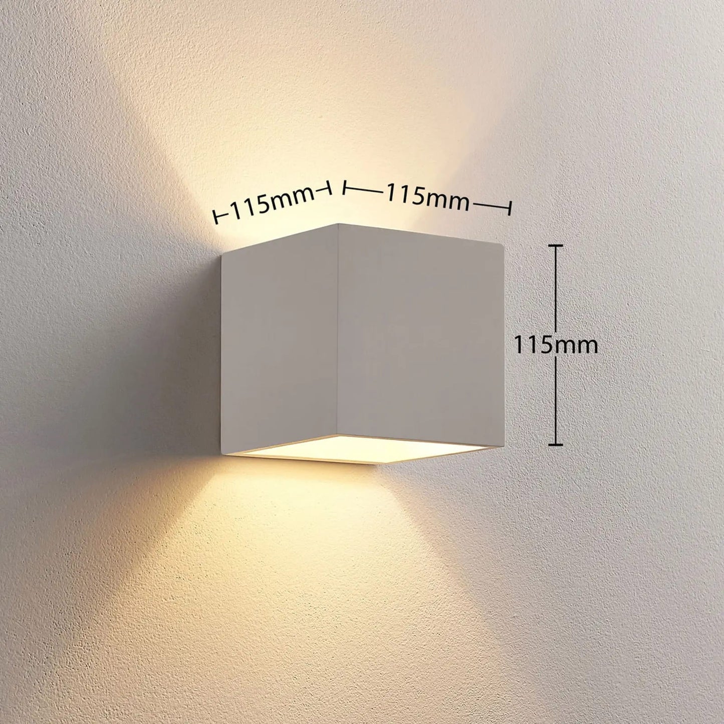 Kay LED gipso šviestuvas, šviečiantis aukštyn ir žemyn
