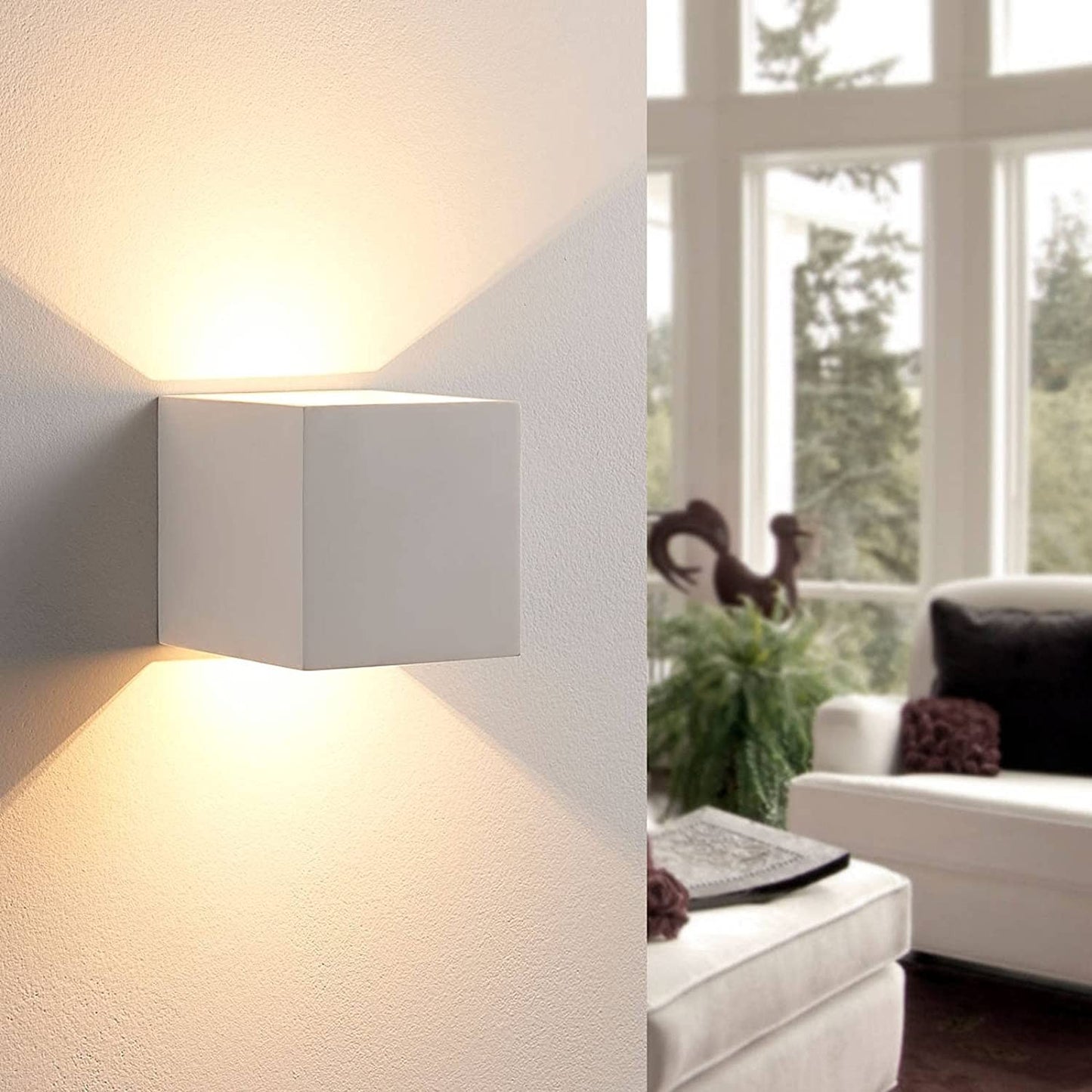 Kubo formos Kay LED sieninis šviestuvas iš gipso