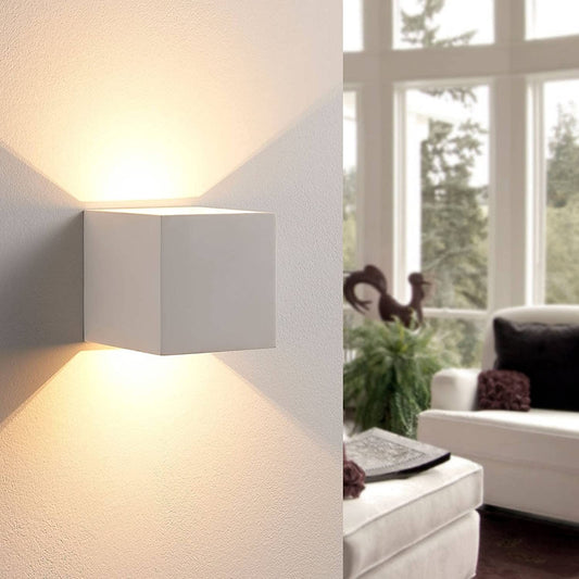 Kubo formos Kay LED sieninis šviestuvas iš gipso