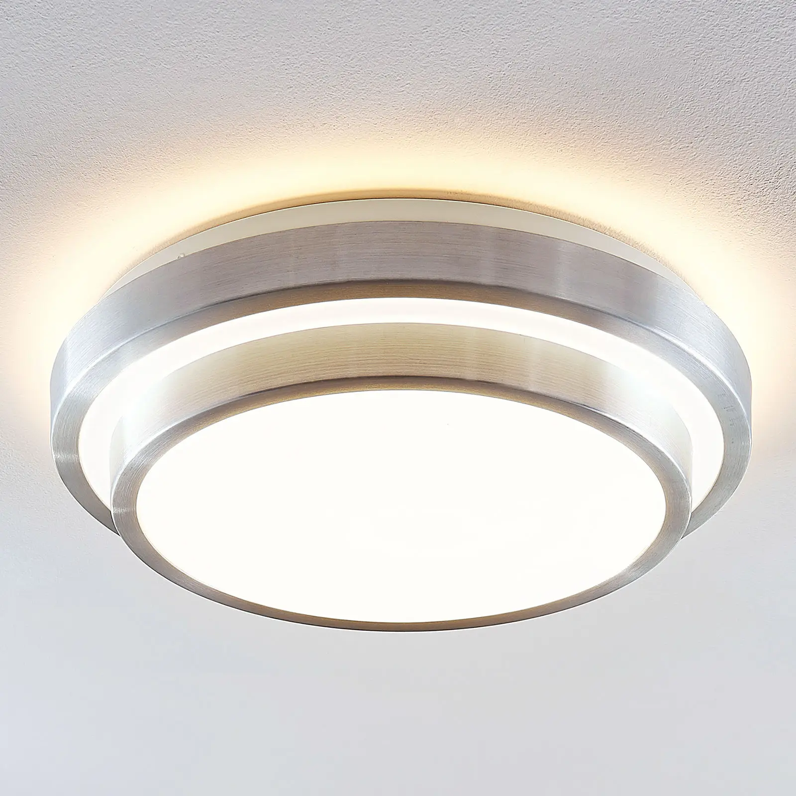 Lindby Naima LED aliuminio lubinis šviestuvas, apvalus, 41 cm