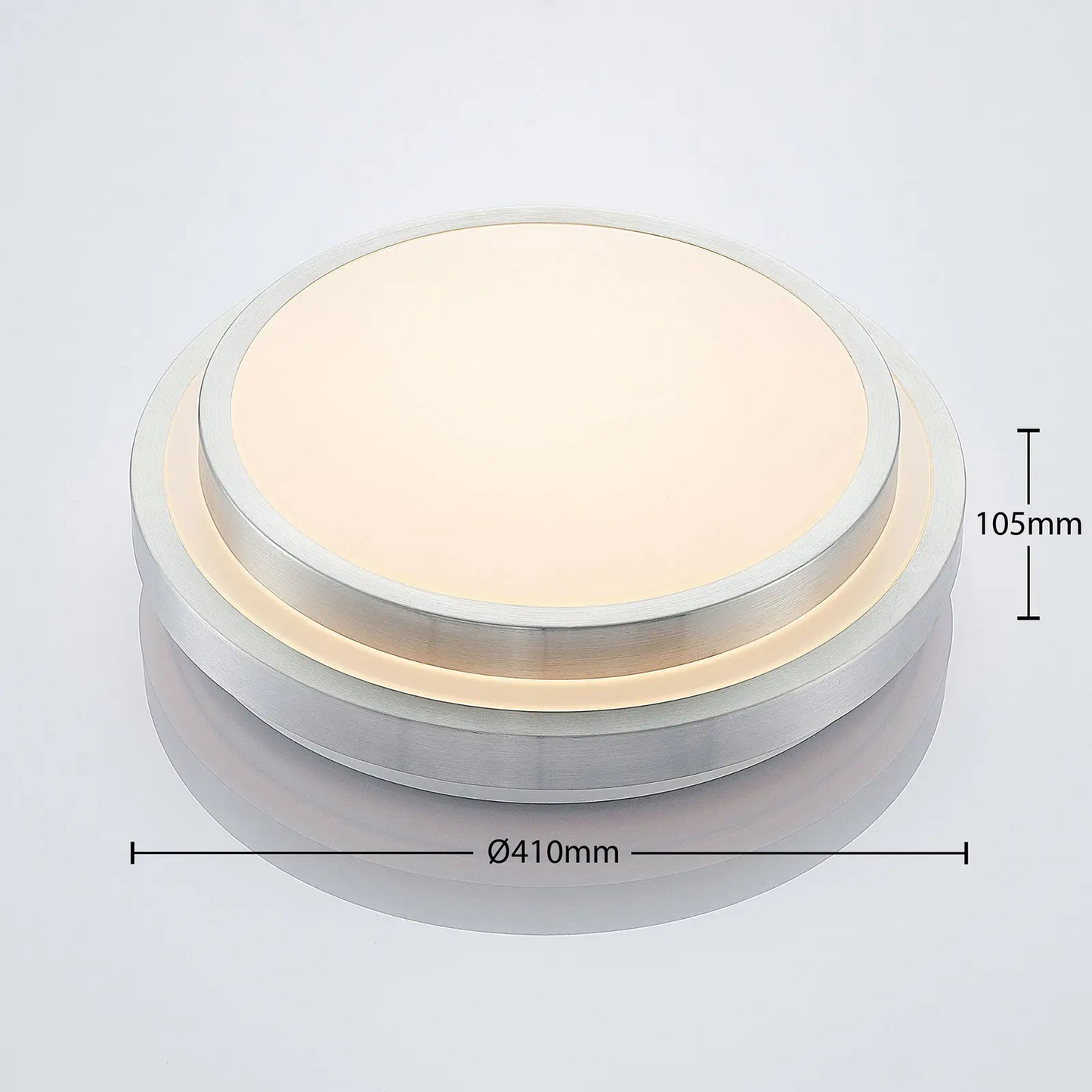 Lindby Naima LED aliuminio lubinis šviestuvas, apvalus, 41 cm