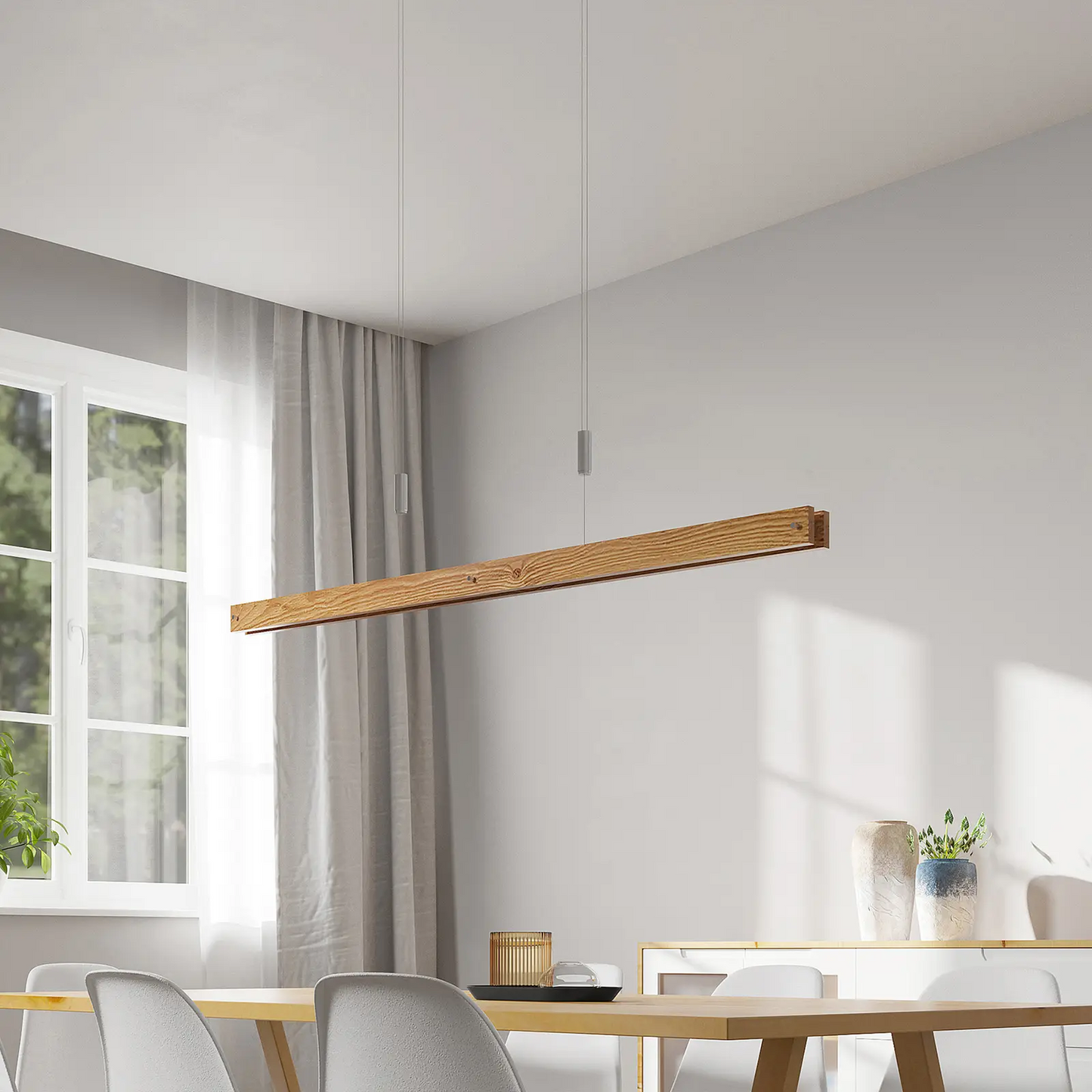 Lindby Alimara LED medinis pakabinamas šviestuvas, 138 cm