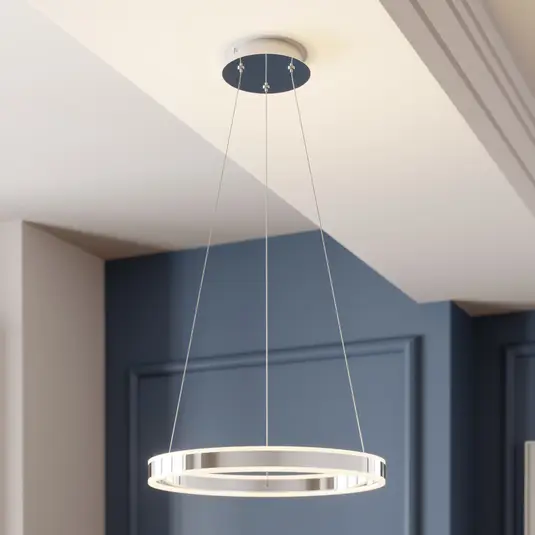Lyani LED pakabinamas šviestuvas chromo, reguliuojamas, 50 cm