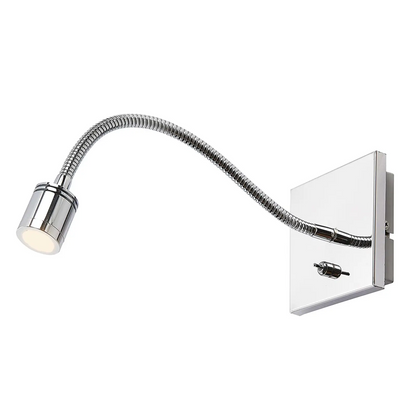 Chromuotas sieninis skaitymo šviestuvas Berfin, LED
