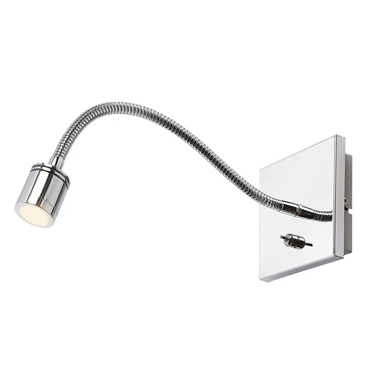 Chromuotas sieninis skaitymo šviestuvas Berfin, LED