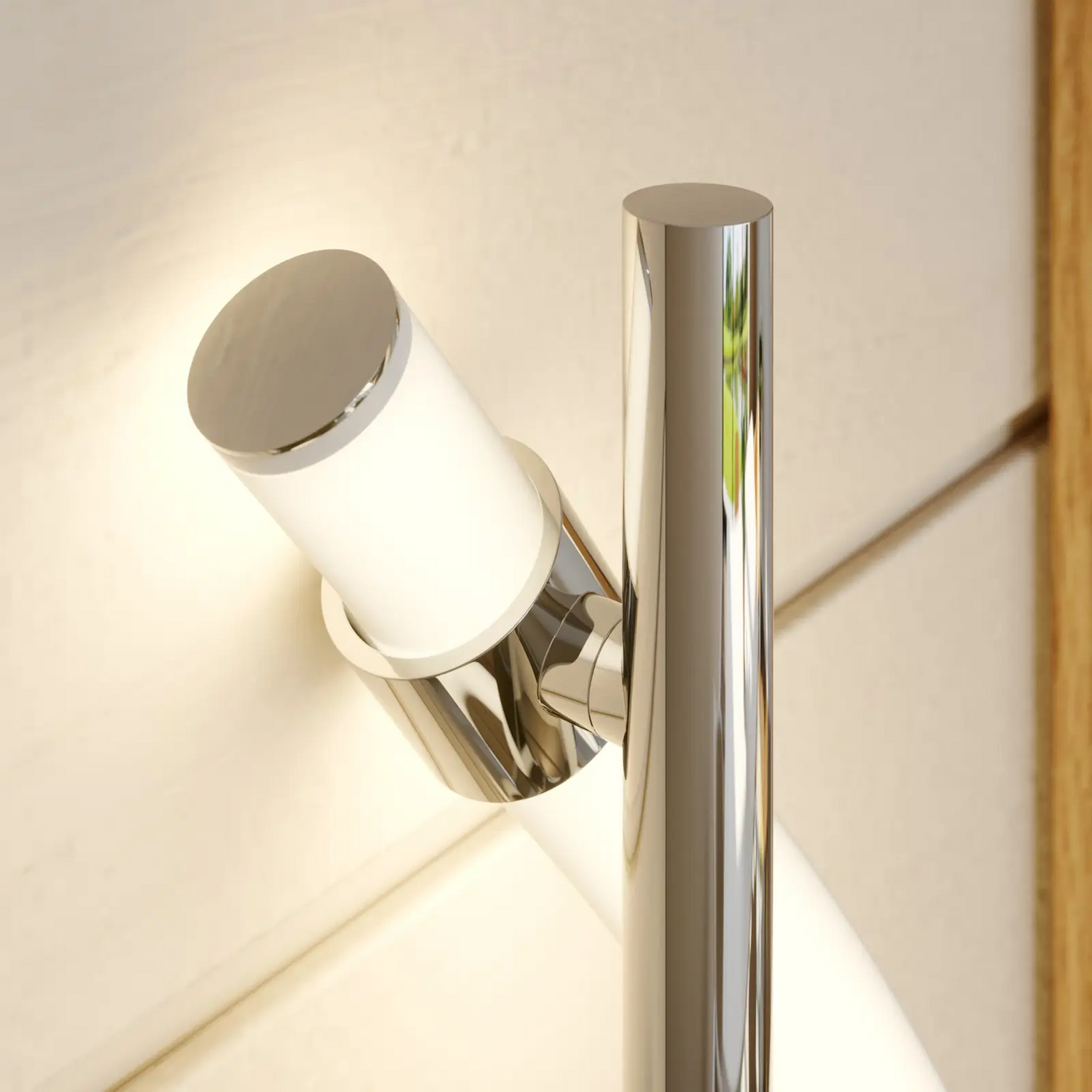 Lucande Curla LED sieninis šviestuvas chromo