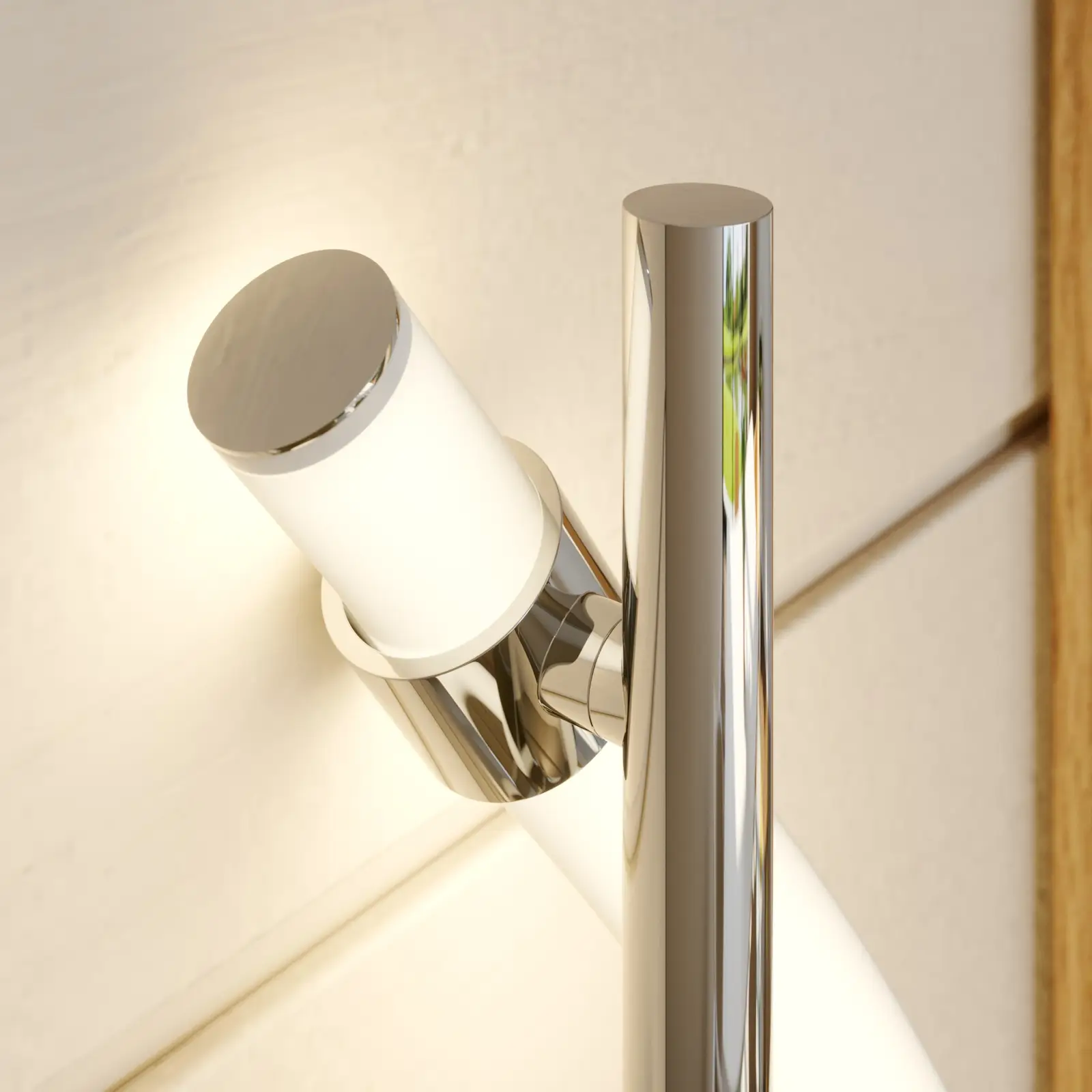 Lucande Curla LED sieninis šviestuvas chromo