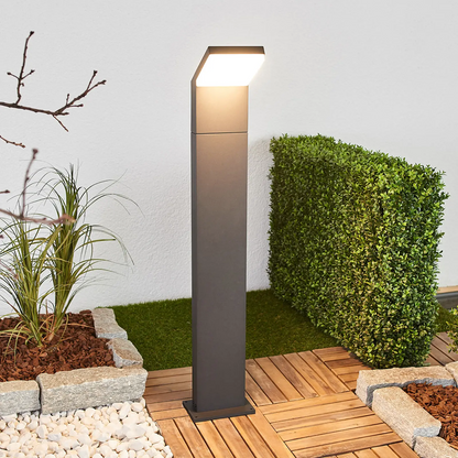 Yolena - grafito pilkos spalvos LED stulpelis, 100 cm