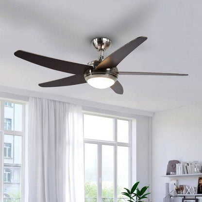 Lindby Anneka LED lubų ventiliatorius, wenge spalvos