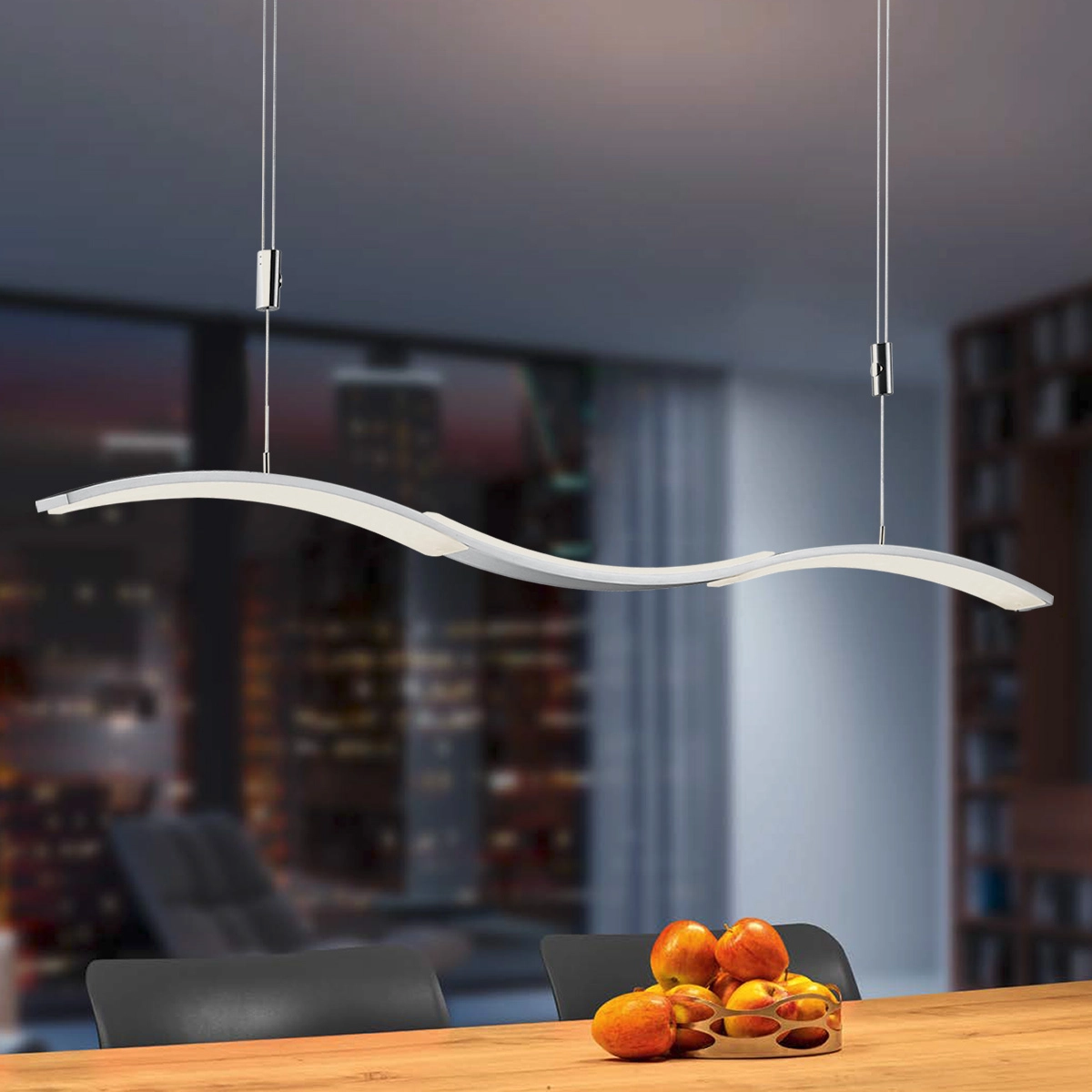 BANKAMP WAVE II LED pakabinamas šviestuvas su vertikaliu pritemdymu