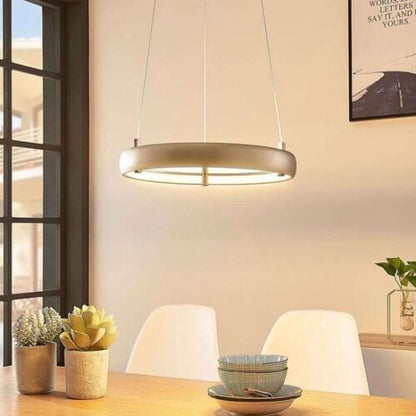 LED pakabinamas šviestuvas Risto nikelio, žiedo formos