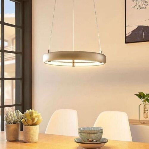 LED pakabinamas šviestuvas Risto nikelio, žiedo formos