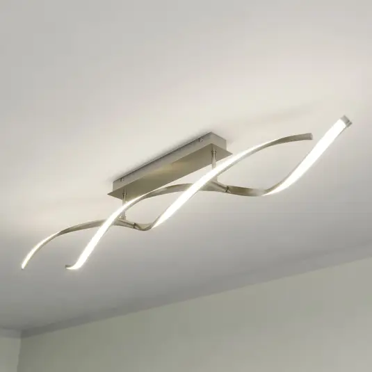 Spiralės formos Kati LED lubinis šviestuvas, reguliuojamas