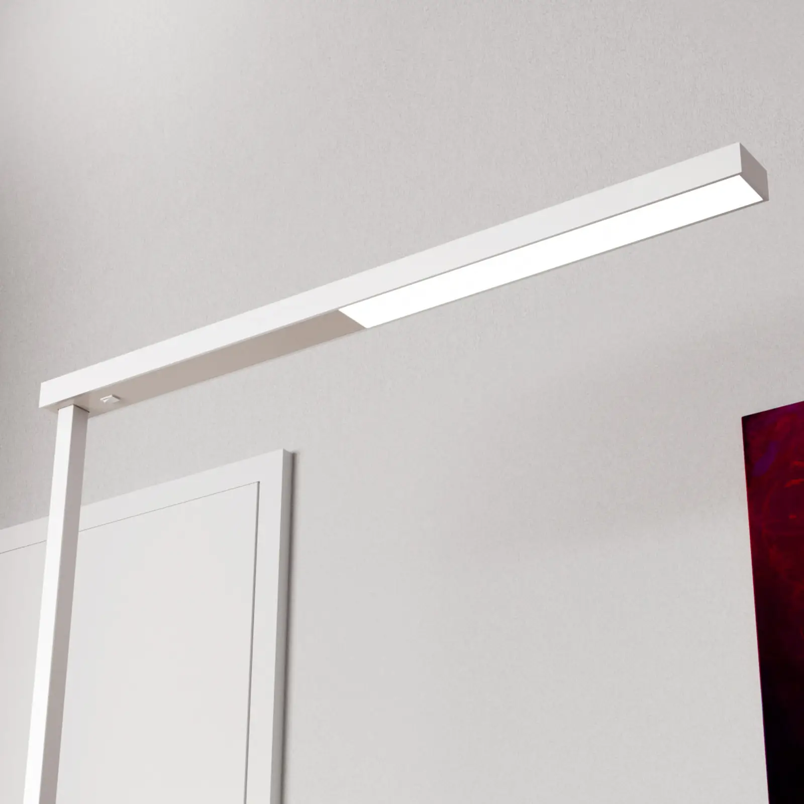 LED biuro toršeras Tamilo, baltas
