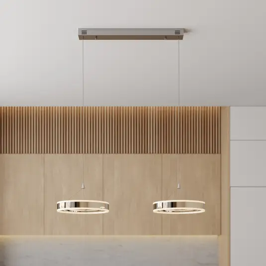 Lyani LED pakabinamas šviestuvas, 2 žiedai vienas šalia kito