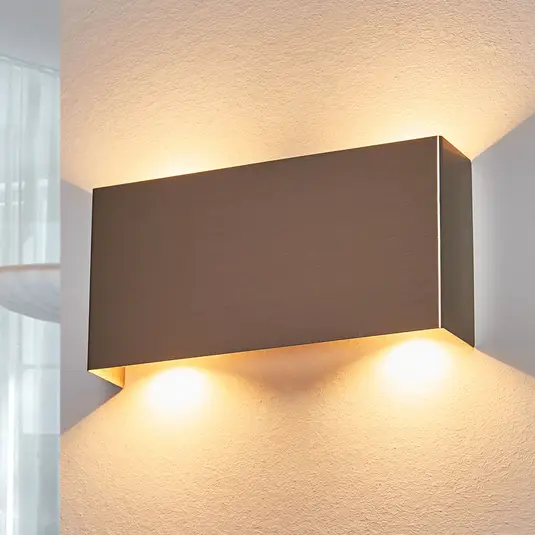 Manon LED sieninis šviestuvas, satininis nikelis, 22 cm