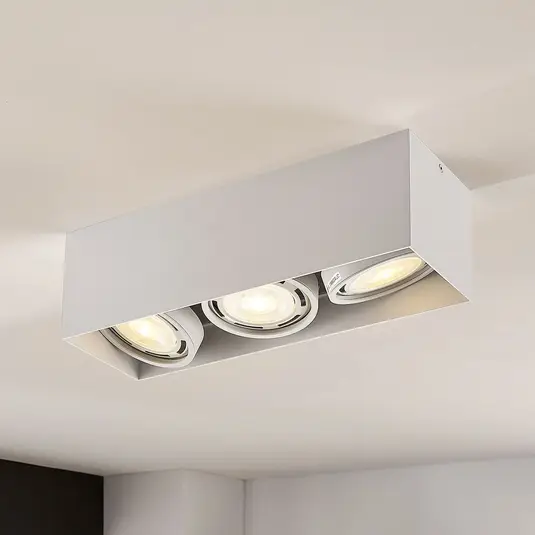 Rosalie LED apatinis apšvietimas, reguliuojamas, kvadratinis, 3 lempučių. Baltas