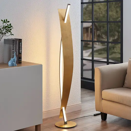 Elegantiško aukso spalvos LED toršeras Marija