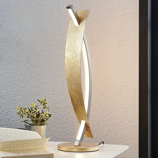 Elegantiško aukso spalvos LED stalinis šviestuvas Marija