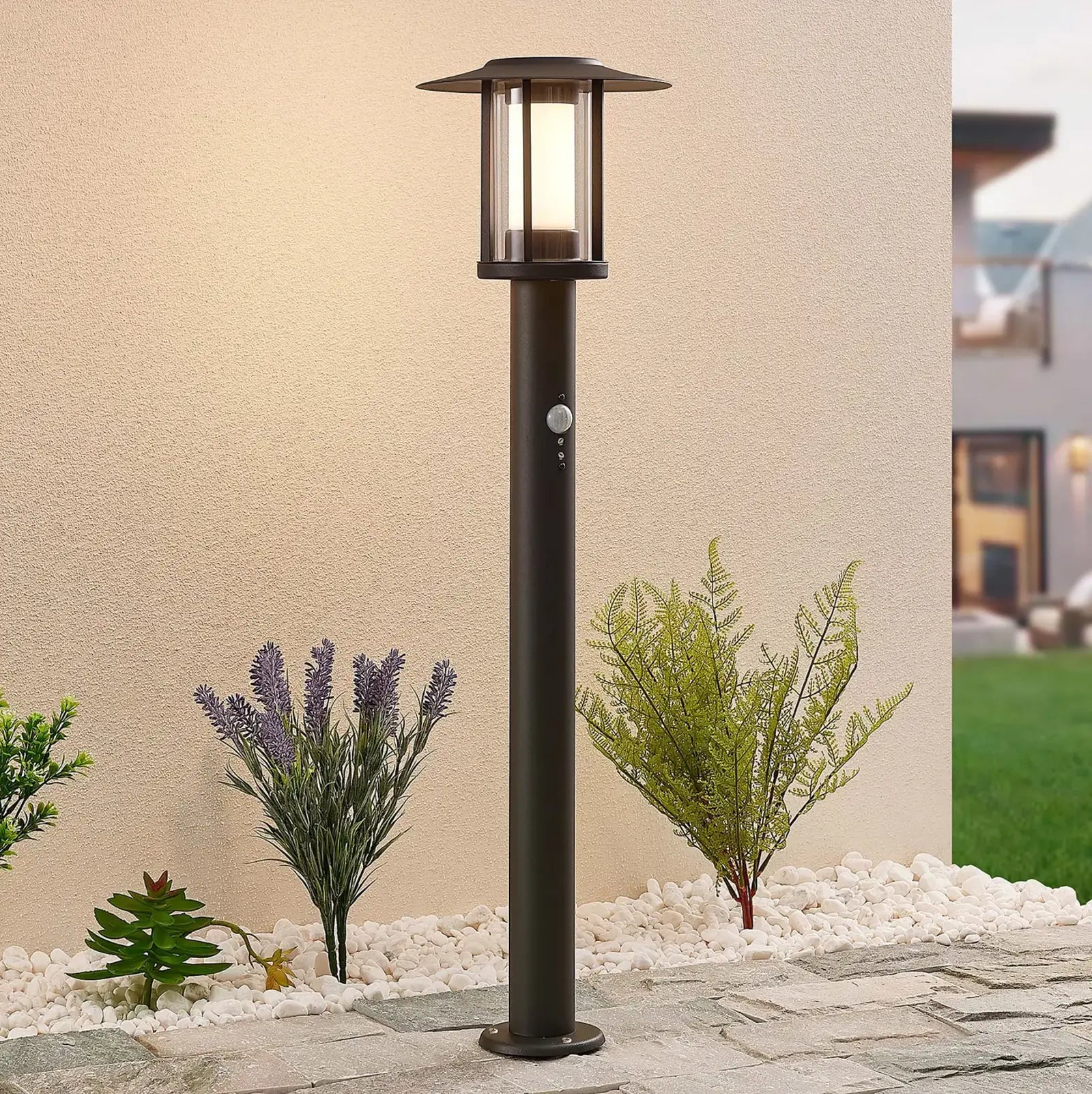 Gregory LED kelio šviesa, tamsiai pilka, su jutikliu