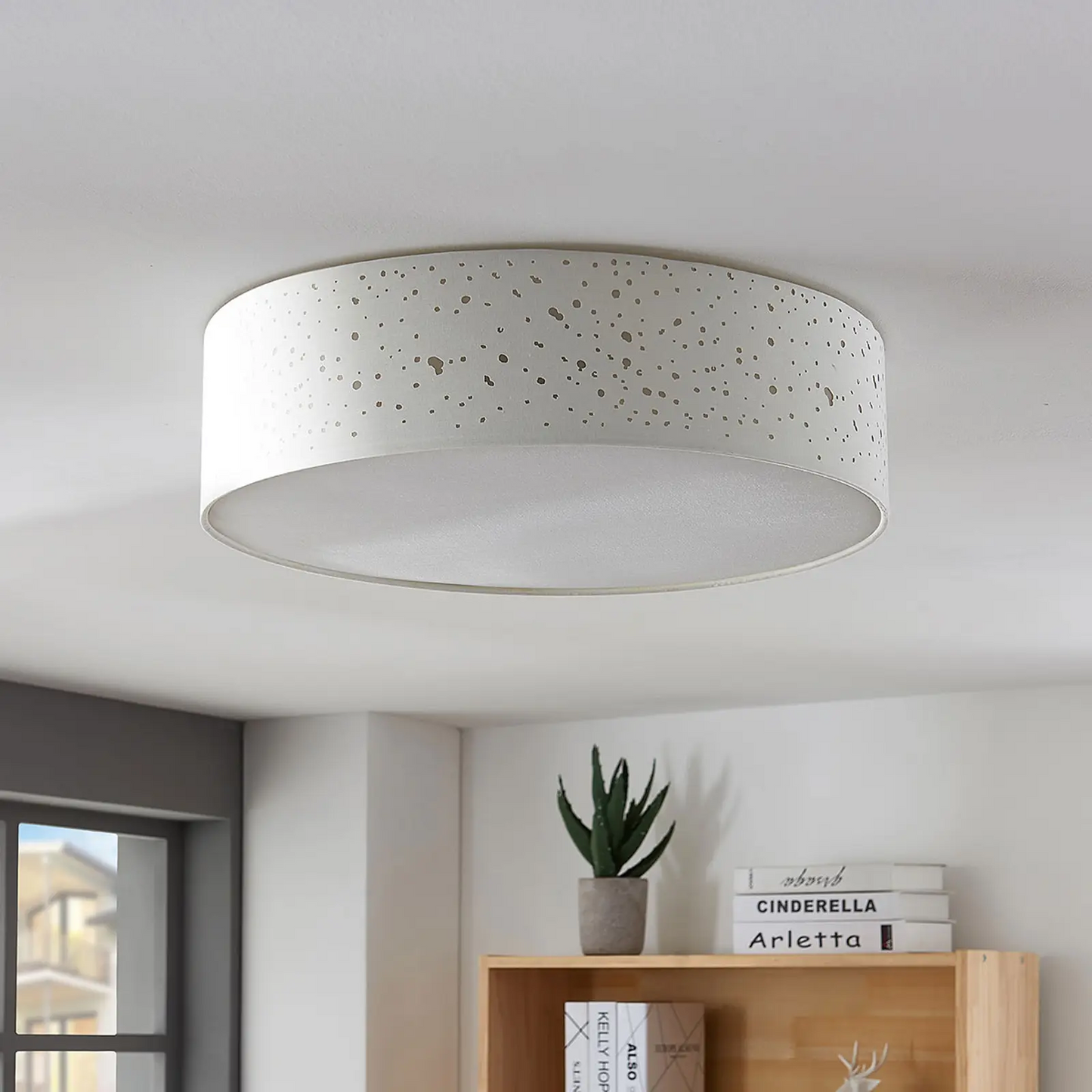 Lindby Smart LED lubų lempa Alwine, programėlė, tiesiogiai