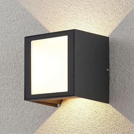 Alenda LED lauko sieninis šviestuvas kvadrato formos