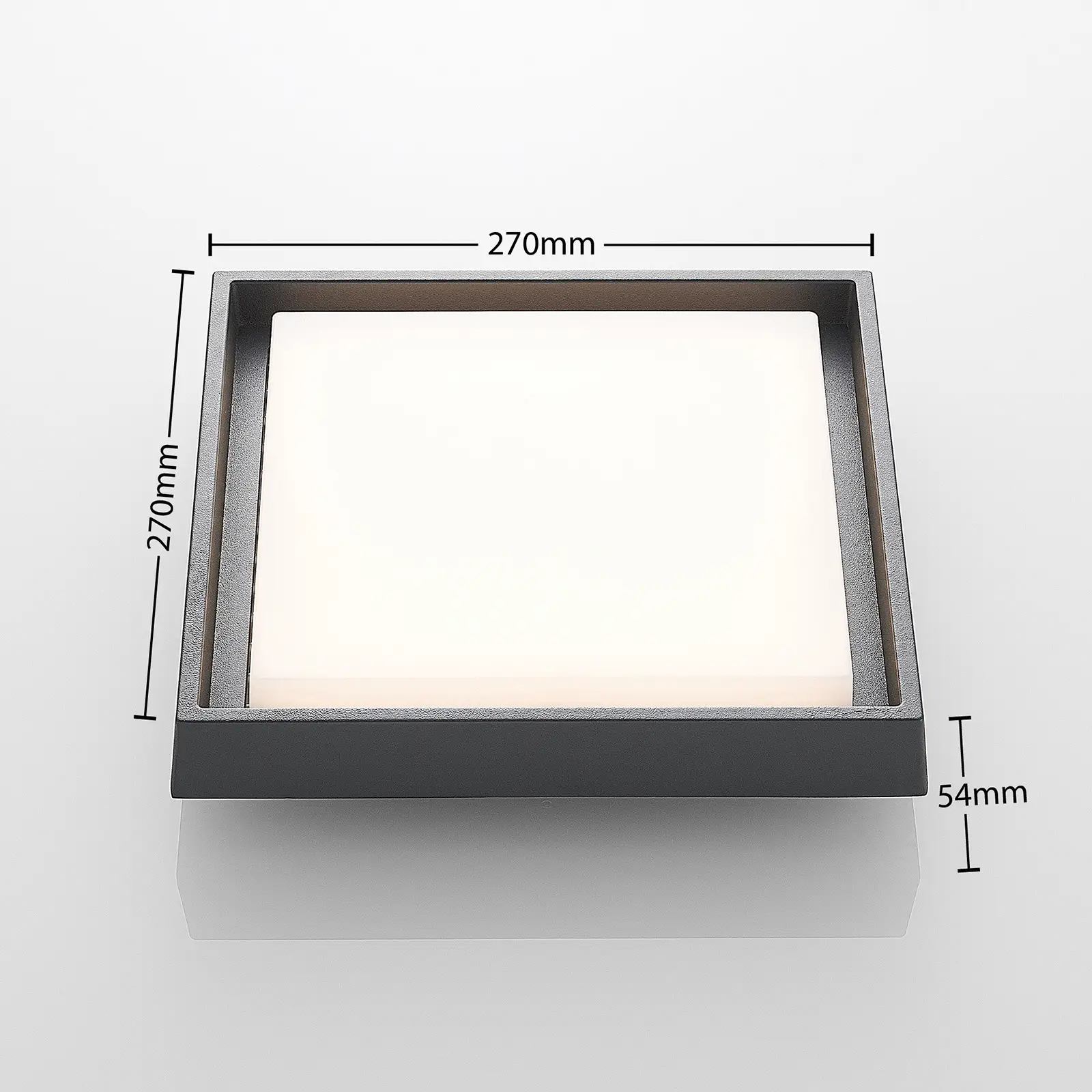 Birta LED lauko lubinis šviestuvas, kampinis, 27 cm